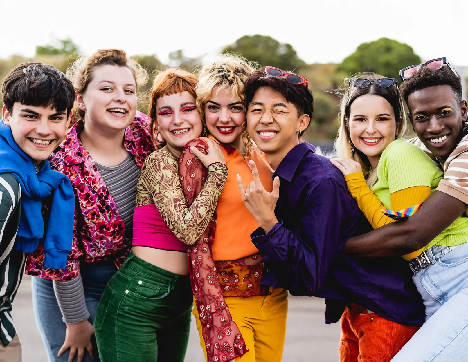 group of diverse young adults