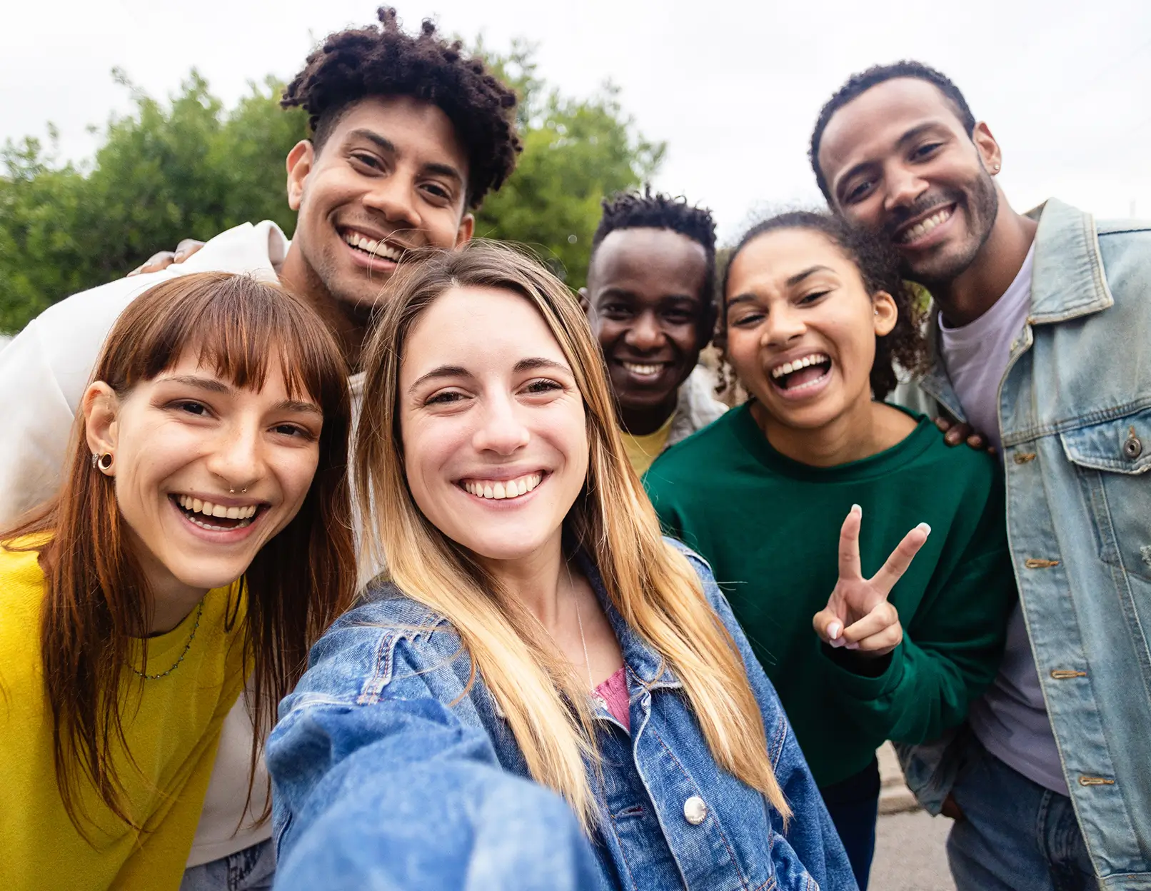 group of diverse young adults